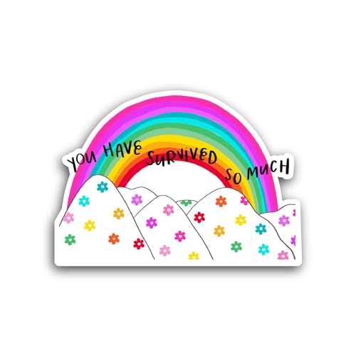2 (Pieces) 3" and 5" Rainbow Sticker, Waterproof Vinyl Decals for Many Purpose Like Cars, Trucks, La