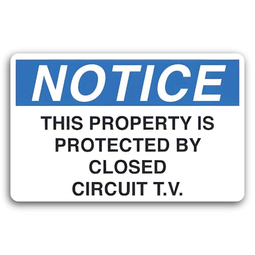 2 (Pieces) 3" and 5" This Property Is Protected By Closed Circuit Decal Sticker, Waterproof Vinyl De