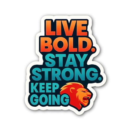 2 (Pieces) 3" and 5" Stay Strong. Keep Going Sticker, Waterproof Vinyl Decals for Many Purpose Like 
