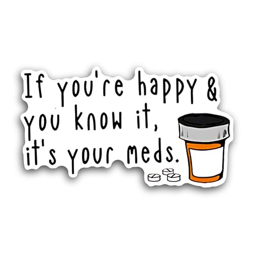 2 (Pieces) 3" and 5" If You're Happy and You Know It Sticker, Waterproof Vinyl Decals for Many Purpo
