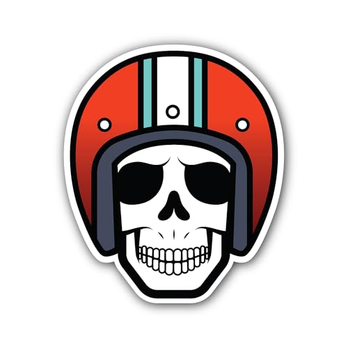 2 (Pieces) 3" and 5" A Human Skull Sticker, Waterproof Vinyl Decals for Many Purpose Like Cars, Truc