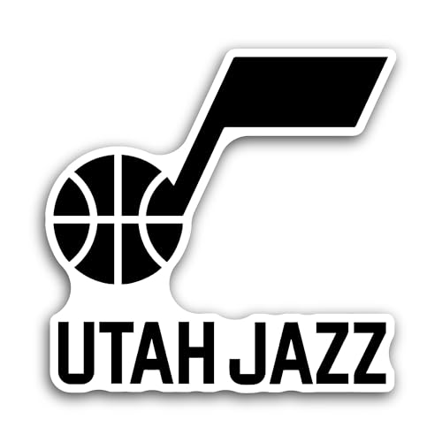 2 (Pieces) 3" and 5" Ut@h J@zz Logo Decal Sticker, Waterproof Vinyl Decals for Many Purpose Like Car