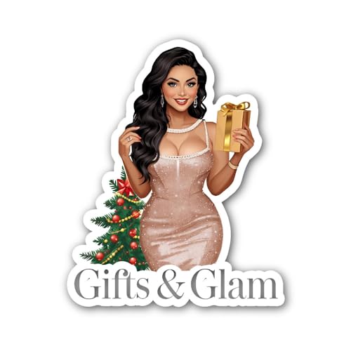 2 (Pieces) 3" and 5" Santa Hat Christmas Cheer Sticker, Waterproof Vinyl Decals for Many Purpose Lik