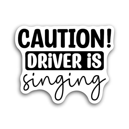 2 (Pieces) 3" and 5" Caution Sticker, Waterproof Vinyl Decals for Many Purpose Like Cars, Trucks, La
