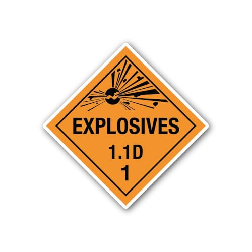 2 (Pieces) 3" and 5" Hazard Warning Placard Sticker, Waterproof Vinyl Decals for Many Purpose Like C