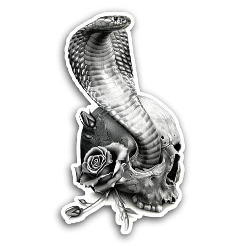 2 (Pieces) 3" and 5" Snake Sticker, Waterproof Vinyl Decals for Many Purpose Like Cars, Trucks, Lapt