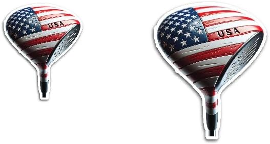 2 (Pieces) 3" and 5" Mic with American Flag Design Decal Sticker, Waterproof Vinyl Decals for Many Purpose Like Cars, Trucks, Laptops, Phones, Windows and More