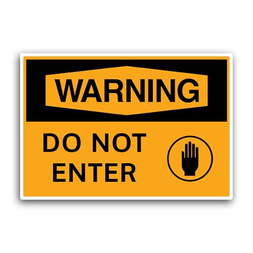 2 (Pieces) 3" and 5" Warning Do Not Sticker, Waterproof Vinyl Decals for Many Purpose Like Cars, Tru