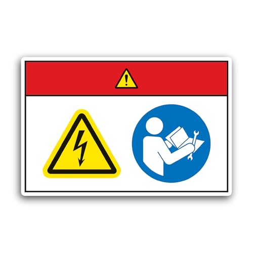 2 (Pieces) 3" and 5" Warning Sign High v0ltage Sticker, Waterproof Vinyl Decals for Many Purpose Lik