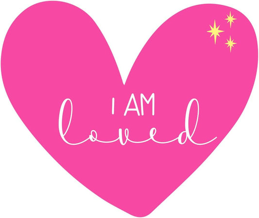 Inspirational Quote "I Am Loved" Motivational Sticker Vinyl Decal Motivation Stickers- 5" Vinyl Sticker Waterproof