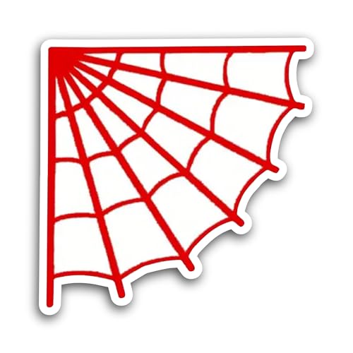2 (Pieces) 3" and 5" Spider Web Drawing Sticker, Waterproof Vinyl Decals for Many Purpose Like Cars,