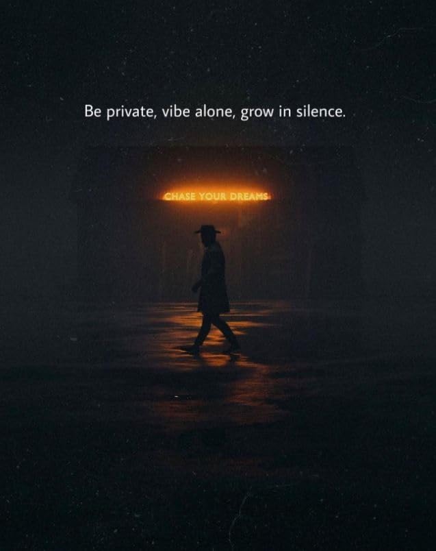Be Private Vibe Alone Grow in Silence Sticker - 5" Vinyl Sticker Waterproof