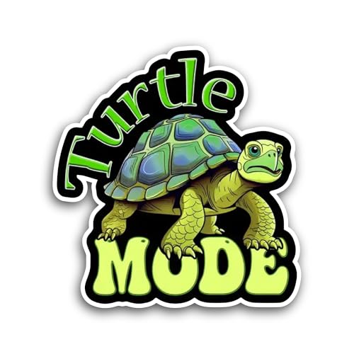 2 (Pieces) 3" and 5" Turtle Mode Sticker, Waterproof Vinyl Decals for Many Purpose Like Cars, Trucks