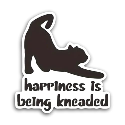 2 (Pieces) 3" and 5" Happiness is Sticker, Waterproof Vinyl Decals for Many Purpose Like Cars, Truck