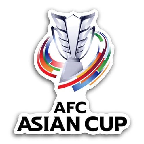 2 (Pieces) 3" and 5" AFC Asian Cup Sticker, Waterproof Vinyl Decals for Many Purpose Like Cars, Truc