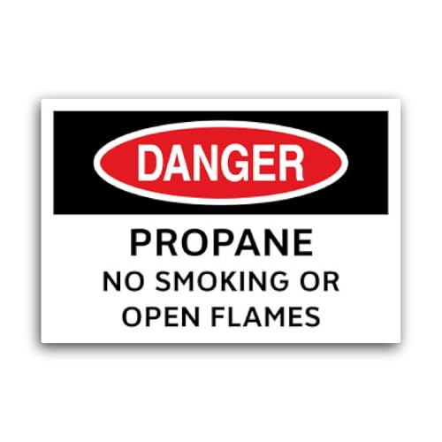 2 (Pieces) 3" and 5" Propane Danger Sticker, Waterproof Vinyl Decals for Many Purpose Like Cars, Tru