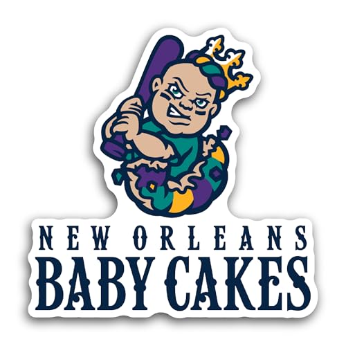 2 (Pieces) 3" and 5" New 0rleans Baby Cakes Logo Decal Sticker, Waterproof Vinyl Decals for Many Pur