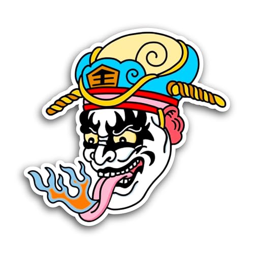 2 (Pieces) 3" and 5" Colorful Cartoon Devil Sticker, Waterproof Vinyl Decals for Many Purpose Like C
