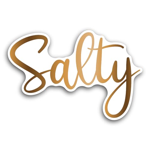 2 (Pieces) 3" and 5" Salty Sticker, Waterproof Vinyl Decals for Many Purpose Like Cars, Trucks, Lapt