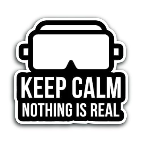 2 (Pieces) 3" and 5" Keep Calm Sticker, Waterproof Vinyl Decals for Many Purpose Like Cars, Trucks, 
