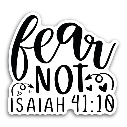 2 (Pieces) 3" and 5" Fear Not Sticker, Waterproof Vinyl Decals for Many Purpose Like Cars, Trucks, L