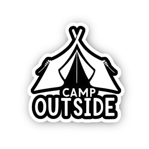 2 (Pieces) 3" and 5" Awesome with Megaphone Sticker, Waterproof Vinyl Decals for Many Purpose Like C
