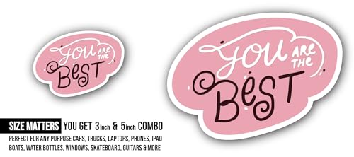 2 (Pieces) 3" and 5" Snowflakes and Winter Text Sticker, Waterproof Vinyl Decals for Many Purpose Li