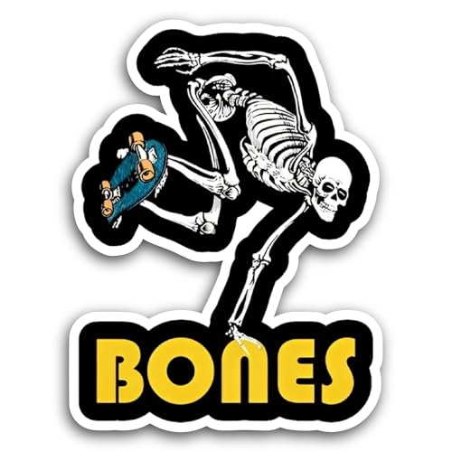 2 (Pieces) 3" and 5" Bones Sticker, Waterproof Vinyl Decals for Many Purpose Like Cars, Trucks, Lapt