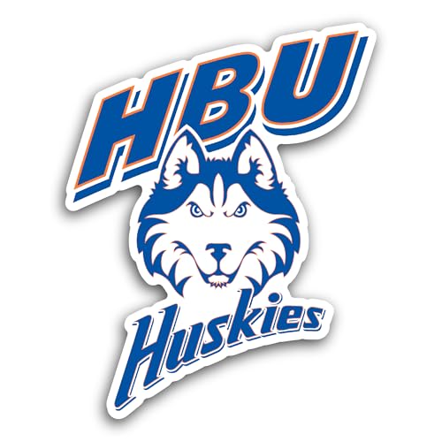 2 (Pieces) 3" and 5" Houst0n Baptist Huskies Sticker, Waterproof Vinyl Decals for Many Purpose Like 