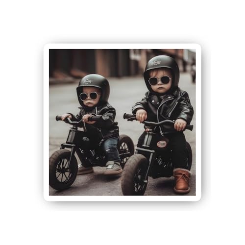2 (Pieces) 3" and 5" Old School Sticker, Waterproof Vinyl Decals for Many Purpose Like Cars, Trucks,