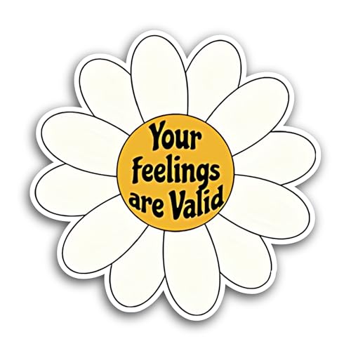 2 (Pieces) 3" and 5" Your Feelings are Valid Sticker, Waterproof Vinyl Decals for Many Purpose Like 