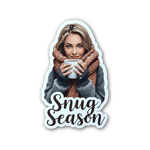 2 (Pieces) 3" and 5" Christmas Magic Sleigh Ride Sticker, Waterproof Vinyl Decals for Many Purpose L