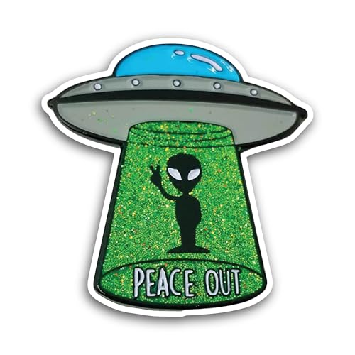 2 (Pieces) 3" and 5" Peace Out Sticker, Waterproof Vinyl Decals for Many Purpose Like Cars, Trucks, 
