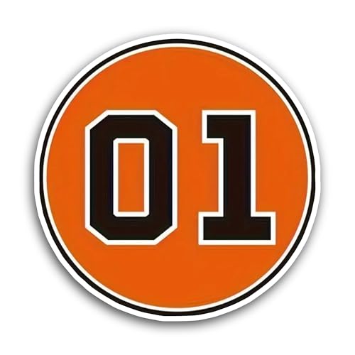2 (Pieces) 3" and 5" 01 Sticker, Waterproof Vinyl Decals for Many Purpose Like Cars, Trucks, Laptops