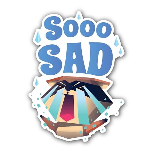 2 (Pieces) 3" and 5" A Grinning Face with Big Eyes Sticker, Waterproof Vinyl Decals for Many Purpose