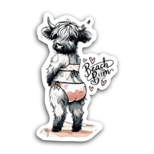 2 (Pieces) 3" and 5" Cute Cow Sticker, Waterproof Vinyl Decals for Many Purpose Like Cars, Trucks, L