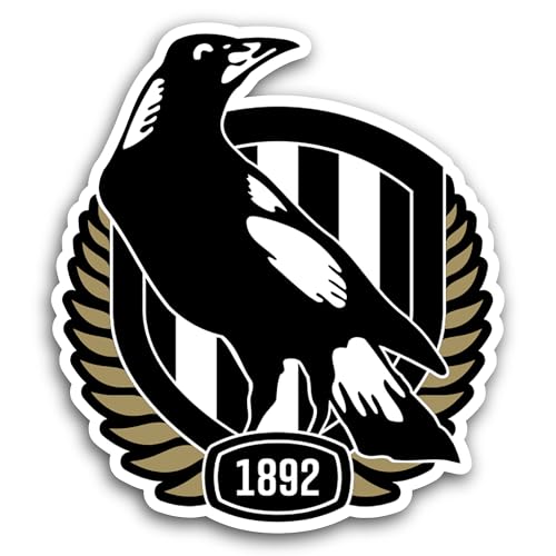 2 (Pieces) 3" and 5" C0llingwood Football Club Decal Sticker, Waterproof Vinyl Decals for Many Purpo