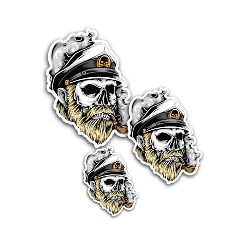 2 (Pieces) 3" and 5" Rising Sun Grenade Sticker, Waterproof Vinyl Decals for Many Purpose Like Cars,