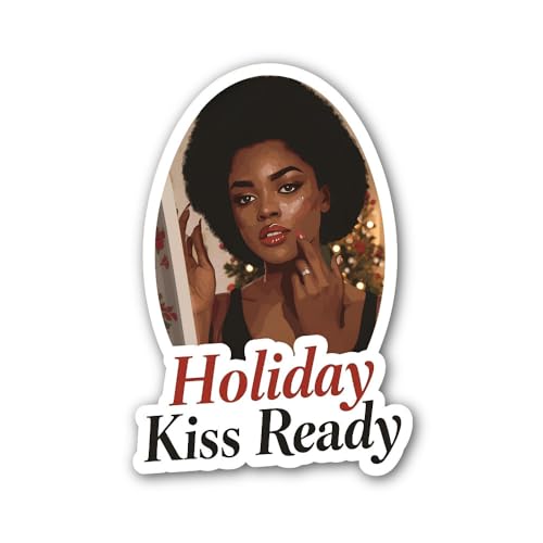 2 (Pieces) 3" and 5" Cookies and Santa Sticker, Waterproof Vinyl Decals for Many Purpose Like Cars, 