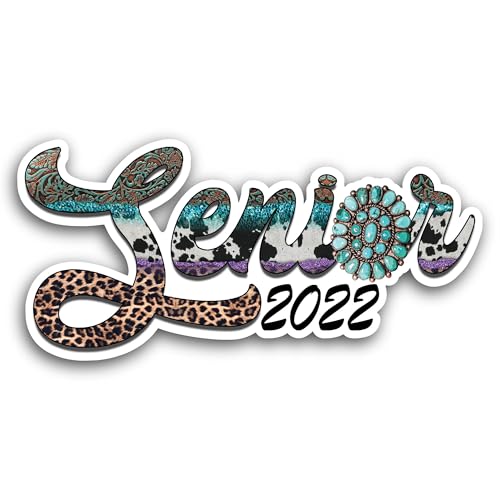 2 (Pieces) 3" and 5" Senior Sticker, Waterproof Vinyl Decals for Many Purpose Like Cars, Trucks, Lap