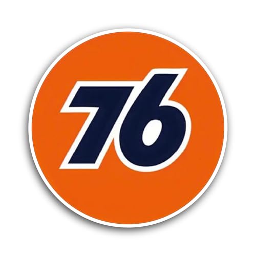 2 (Pieces) 3" and 5" 76 Sticker, Waterproof Vinyl Decals for Many Purpose Like Cars, Trucks, Laptops