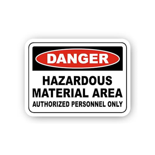 2 (Pieces) 3" and 5" Authorized Personnel Hazard Zone Sticker, Waterproof Vinyl Decals for Many Purp