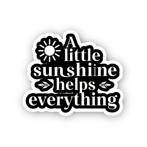 2 (Pieces) 3" and 5" Float & Happy Sticker, Waterproof Vinyl Decals for Many Purpose Like Cars, Truc