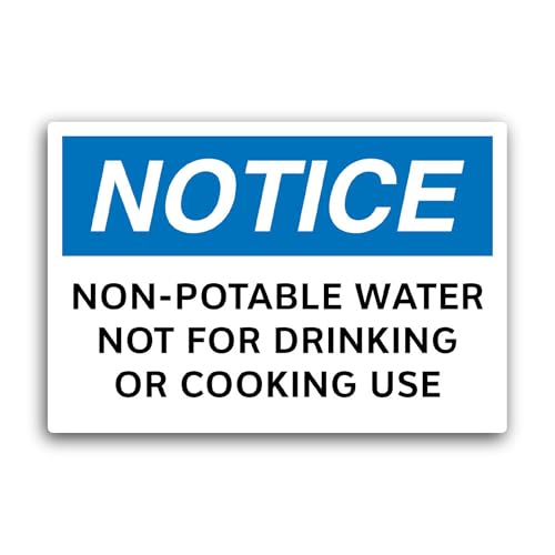 2 (Pieces) 3" and 5" Non-Potable Water Sticker, Waterproof Vinyl Decals for Many Purpose Like Cars, 