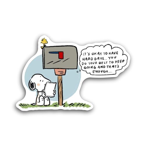 2 (Pieces) 3" and 5" It's Okay to Have Hard Days Text Sticker, Waterproof Vinyl Decals for Many Purp