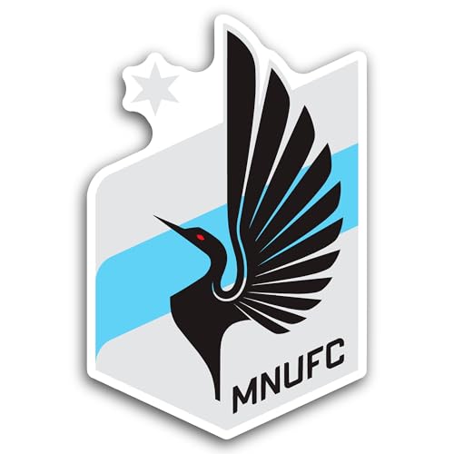 2 (Pieces) 3" and 5" Minnes0ta Un1ted FC Sticker, Waterproof Vinyl Decals for Many Purpose Like Cars