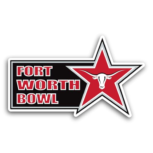 2 (Pieces) 3" and 5" F0rt Worth Bowl Sticker, Waterproof Vinyl Decals for Many Purpose Like Cars, Tr