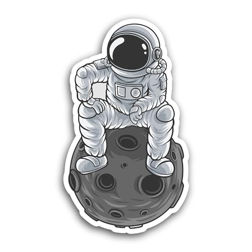 2 (Pieces) 3" and 5" Astronaut Vinyl Decals Sticker, Waterproof Vinyl Decals for Many Purpose Like C