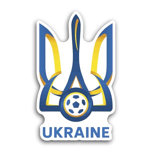 2 (Pieces) 3" and 5" Ukraine F00tball Sticker, Waterproof Vinyl Decals for Many Purpose Like Cars, T