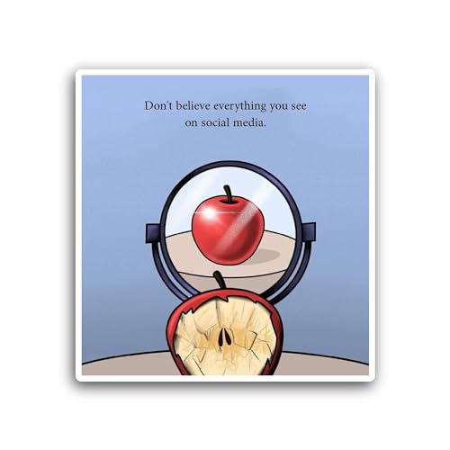 2 (Pieces) 3" and 5" Don’t Believe Everything Sticker, Waterproof Vinyl Decals for Many Purpose Like